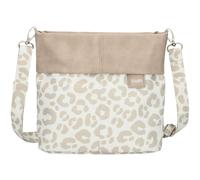 Zwei Damen Handtasche Olli OT8 Umhängetasche 3 Liter klassische Crossbody Bag wasserabweisend robust strapazierfähig Bicolor Design Schultertasche inkl. 2 Schultergurte kurz & lang (schwarz)
