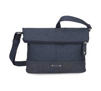 Zwei Damen Rolltop-Handtasche Olli OT6 Umhängetasche 2/4 Liter klassische Crossbody Bag wasserabweisend robust strapazierfähig Bicolor Design Schultertasche, hochwertig verarbeitet (navy)