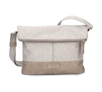 Zwei Damen Rolltop-Handtasche Olli OT6 Umhängetasche 2/4 Liter klassische Crossbody Bag wasserabweisend robust strapazierfähig Bicolor Design Schultertasche, hochwertig verarbeitet (sand)