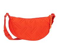 Zwei Damen Puffer Tasche Cleo CL50 gesteppte moonbag 2 Liter wasserabweisende quilted Puffy Bag Halbmond-Form, recyceltes Nylon, Stepptasche tragbar als Umhängetasche oder crossbody (papaya)