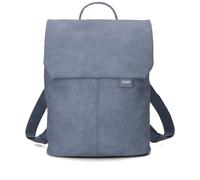 Zwei Damen City-Rucksack Mademoiselle.M MR13 Tagesrucksack 7 Liter, gepolstertes Laptopfach, Magnet-Verschlussklappe, Hauptfach mit Reißverschluss, Rückenpolsterung, klassisch-elegant (nubuk-sky)