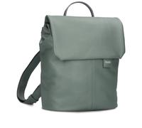 Zwei Damen City-Rucksack Mademoiselle.M MR8 4 Liter weiches Kunstleder, Magnet-Verschlussklappe, Hauptfach mit Reißverschluss, gepolstertes Trennfach für Tablet, Rückenpolsterung (eucalyptus)