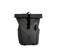 Zwei® Unisex Rucksack JONA JOR350 - Laptop-Rucksack 15" mit Rolltop, Seiteneingriff, Volumenerweiterung, gepolstertem Rücken & Gurten - wasserabweisend & robust für Alltag, Uni & Reisen (black)