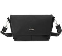 Zwei Damen Handtasche Mademoiselle.M M40 kleine Umhängetasche 1 Liter breite Crossbody-Bag mit Magnetklappe & Reißverschluss klassisch-elegant (noir)