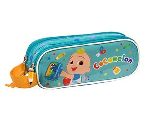 Zweifaches Mehrzweck-Etui CoComelon Back to class Hellblau (21 x 8 x 6 cm)