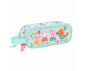 Zweifaches Mehrzweck-Etui Peppa Pig Cosy corner Hellblau (21 x 8 x 6 cm)