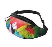 Zweifarbige Papageien-Gürteltasche für Männer und Frauen, verstellbarer Gürtel, lässige Brusttasche, Bauchtaschen für Reisen, Sport, Laufen, Wandern, Hüfttaschen, Schwarz , Einheitsgröße