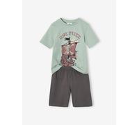 Zweifarbiger Kinder Sommer-Schlafanzug ONE PIECE aqua Gr. 116