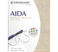 Zweigart AIDA precut 18 ct. Rustico-Aida 3292 Farbe 54, Handarbeitsstoff für Kreuzstich 48x53cm