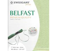 Zweigart Zählstoff BELFAST precut 32 ct. 100% Leinen 3609 Farbe 6083 grün, Handarbeitsstoff für Stickerei 48x68 cm