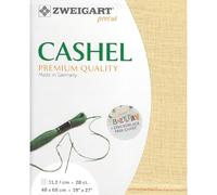 Zweigart Zählstoff CASHEL Precut 28 ct. 3281 Farbe 322 sand, Handarbeitsstoff aus 100% Leinen für Stickerei 48x68 cm