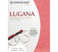 Zweigart Zählstoff LUGANA Precut 25 ct. 3835 Farbe 4018 Koralle, Handarbeitsstoff für Stickerei 48x68 cm
