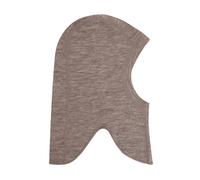 Zweilagige Kinder-Schlupfmütze aus 100 % Merinowolle Extra Fine CeLaVi - braun Walnut Melange Größe: 48cm (Größe 86)