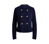 Zweireihige Pulloverjacke aus Baumwolle L Blue