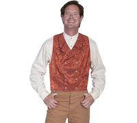 Zweireihige Weste aus Seide mit Blumenmuster