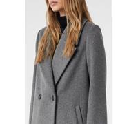 Zweireihiger Mantel aus Wollmix im Loose Fit grau M