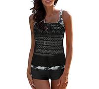 Zweiteilige Mesh Swimdress Bademode Tankini Beach Big Badeanzug Spitze Badeanzug für Frauen Shirt Jungen