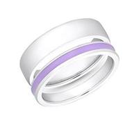 Zweiteiliges Ringset für Damen, Edelstahl, gravierbar