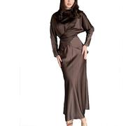 Zweiteiliges Rock Set aus marokkanischem Satin Kaftan für Damen 2 teiliges arabisches Kaftan Kleid Outfit