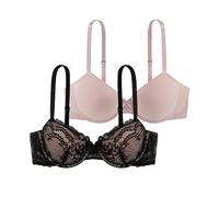 Zweiteiliges Set. Vorgeformter Cup-BH mit Bügeln und verstellbaren Trägern