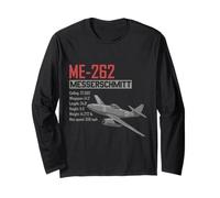 Zweiter Weltkrieg Deutsche Flugzeuge ME 262 Kampfjet Langarmshirt