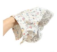 ZWEquipint Blumen-Spitzen-Stirnband für Damen, süße Schleife, Dreieck-Schal, Haarband, Netz-Haarschmuck (C)