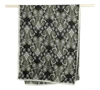 ZWEquipint Damen-Schal aus Baumwoll-Leinen, leicht, mit Cashew-Muster, für Reisen, Strand, Alltag, Schwarz, Marineblau, 180 x 70 cm (schwarz)