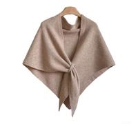 ZWEquipint Damen Strickschal aus gedrehtem Dreieck, weicher Polyester-Wollschal für den Winter, für den täglichen Gebrauch, in Weinrot (Khaki)