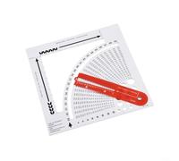 ZWEquipint Transparenter Strickrechner für Pulloverherstellung, misst 8-49 Maschen pro 10 cm, inklusive Stich- und Reihenzähler mit 20 Nadellöchern von 1,5 mm bis 10 mm