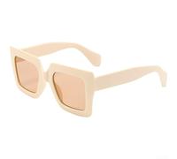 ZWEquipint Übergroße Sonnenbrille mit schwarzem Rahmen für Damen, UV400 und blaues Licht, leichte quadratische Polycarbonat-Brille (H)