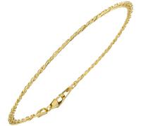 JOBO Zwillings-Panzer-Armband 333 Gold Gelbgold 19 cm Karabiner