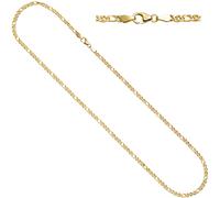 Zwillings-Panzerkette 585 Gelbgold 3 mm 45 cm Gold Kette Halskette Goldkette