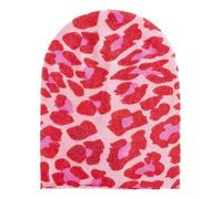 Zwillingsherz 100% Kaschmir Umschlag-Mütze mit Leo-Muster - Strickmütze - Hochwertige Wintermütze One Size - Weiche & warme Beanie für Damen - Premium Qualität für Herbst, Winter & Frühling