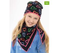 Zwillingsherz 2tlg. Accessoires-Set "Colorful Hearts" in Schwarz - 50% | Kindermuetzen
