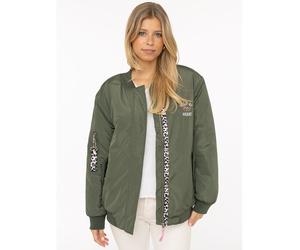 Zwillingsherz Blouson "Wild At Heart" in Khaki - Größe M | Damenjacken