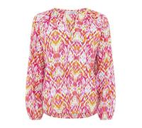 Zwillingsherz Bluse Damen, Diamand Gemustert, Viskose, Kurzarm, Rundhals, Modern (DE/NL/SE/PL, Alphanumerisch, L, XL, Regular, Regular, Mehrfarbig)