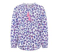 Zwillingsherz Bluse, Langarm, Damen Shirt bunt Boho Muster (DE/NL/SE/PL, Alphanumerisch, L, XL, Regular, Regular, Dunkelblau)