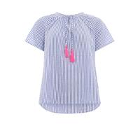 Zwillingsherz Bluse "Neon Streifen" in Blau - 58% | Größe L/XL | Damen Blusen