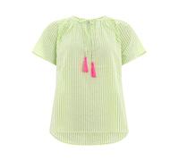 Zwillingsherz Bluse "Neon Streifen" in Grün - Größe S/M | Damen Blusen