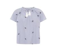 Zwillingsherz Bluse "Stripe & Stitch" in Blau - Größe L/XL | Damen Blusen