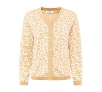 Zwillingsherz Cardigan "Gestrickter-Leo" in Beige - Größe L/XL | Damen Pullover Cardigans
