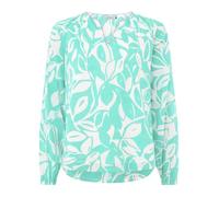 Zwillingsherz Bluse "Blätter" in Weiß - 52% | Größe L/XL | Damen Blusen
