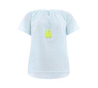 Zwillingsherz Damen Bluse, Kurzarm, Viskose, Streifen, Modern, Rundhals (DE/NL/SE/PL, Alphanumerisch, L, XL, Regular, Regular, Mint)