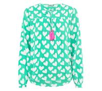 Zwillingsherz Damen Bluse Shirt Freizeit Tunika Modell Pünktchen Langarm, lässiger Schnitt, hochwertig verarbeitet, ideal für Freizeit & Büro