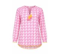 Zwillingsherz Damen Bluse Shirt Freizeit Tunika Modell Pünktchen Langarm, lässiger Schnitt, hochwertig verarbeitet, ideal für Freizeit & Büro