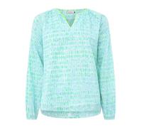 Zwillingsherz Damen Bluse Tunika, Viskose, Kurzarm, Gemustert, Modern (DE/NL/SE/PL, Alphanumerisch, S, M, Regular, Regular, Neonblau)