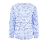 Zwillingsherz Damen Bluse Tunika, Viskose, Kurzarm, Gemustert, Modern (DE/NL/SE/PL, Alphanumerisch, S, M, Regular, Regular, Mittelblau)