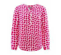 Zwillingsherz Damen Bluse Tunika, Viskose, Rundhals, Langarm, Modern, Gemustert (DE/NL/SE/PL, Alphanumerisch, M, Regular, Regular, Pink)