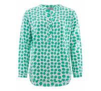 Zwillingsherz Damen Bluse Tunika, Viskose, Rundhals, Langarm, Modern, Gemustert (DE/NL/SE/PL, Alphanumerisch, M, Regular, Regular, Grün)