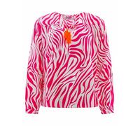 Zwillingsherz Damen Bluse, Viskose, Langarm, Modernes Muster, Regular Fit, Rundhals